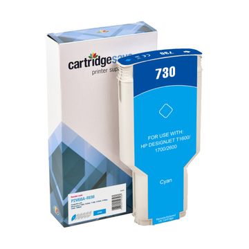 Compatible HP 730 High Capacity Cyan Ink Cartridge - (P2V68A)