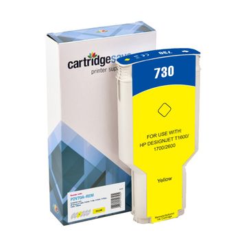 Compatible HP 730 High Capacity Yellow Ink Cartridge - (P2V70A)