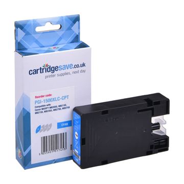 Compatible Canon PGI-1500XLC High Capacity Cyan Ink Cartridge - (9193B001AA)