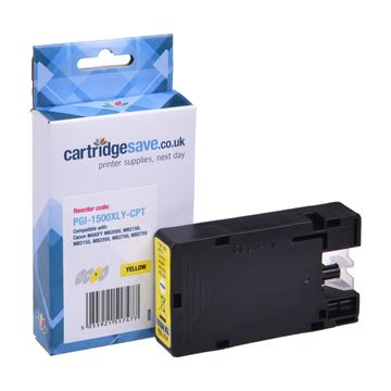 Compatible Canon PGI-1500XLY High Capacity Yellow Ink Cartridge - (9195B001AA)