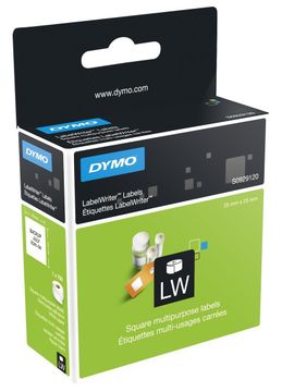 Dymo S0929120 Square Multi Purpose Adhesive Labels 1 x 750 Labels 25mm x 25mm