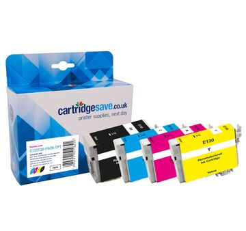Compatible Epson T130 Extra High Capacity 4 Colour Ink Cartridge Multipack - (T1301 & T1306 Stag)