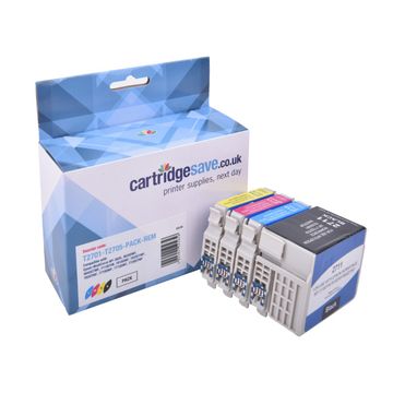 Compatible Epson 27 Black & 3 Colour Ink Cartridge Multipack (T2701 & T2705 Alarm Clock)