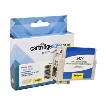 Compatible Epson 34XL High Capacity Yellow Ink Cartridge - (T3474 Golf Ball)