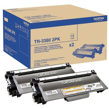 Brother TN3380 High Capacity Black Toner Cartridge Twin Pack