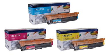 Brother TN241 Toner Cartridge 4 Colour Multipack- Original (Tn-241BK/c/m/y)
