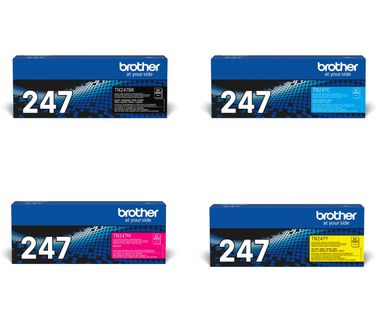 Pack 4 Toners TN-247 K / C / M / Y compatible Brother