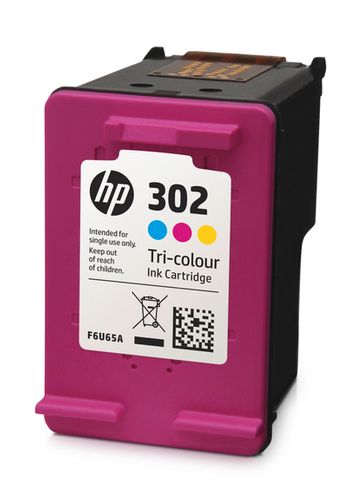 HP302 Black & Colour Original HP Printer Ink Cartridges F6U65AE 