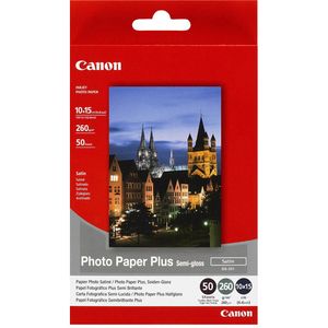 Canon 260gsm SG-201 10x15cm Semi-Gloss Photo Paper Plus (1686B015 50-Sheets Inkjet Photo Paper 4x6in.)