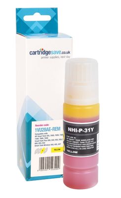 Compatible HP 31 Yellow Ink Bottle - (1VU28AE)