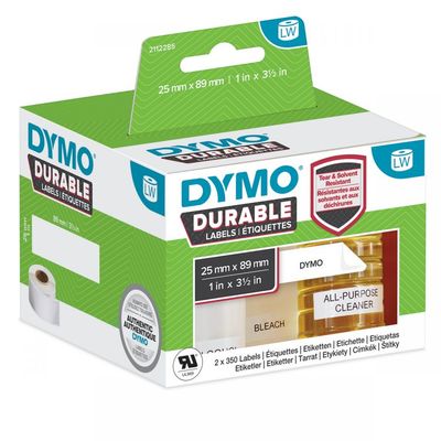 Dymo LabelWriter 2112285 Black on White Adhesive Labels 25mm x 89 mm