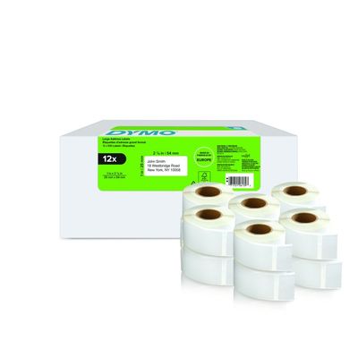 Dymo 2177563 White Adhesive Labels 54mm x 25mm (12 pack)