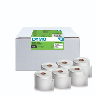 Dymo 2177565 Adhesive Labels 102mm x 210mm - (6 pack)