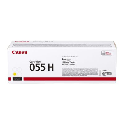 Canon 055H High Capacity Yellow Toner Cartridge - (3017C002)