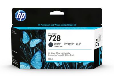 HP 728 Matte Black Ink Cartridge - (3WX25A)