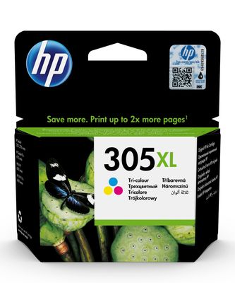 HP 305XL High Capacity Tri-Colour Ink Cartridge - (3YM63AE)
