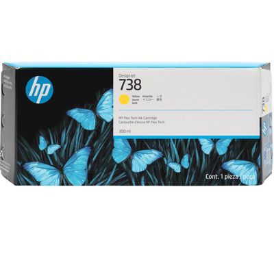 HP 738XL High Capacity Yellow Ink Cartridge - (676M8A)