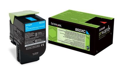 Lexmark 802XC Extra High Capacity Cyan Return Program Toner Cartridge - (80C2XC0)