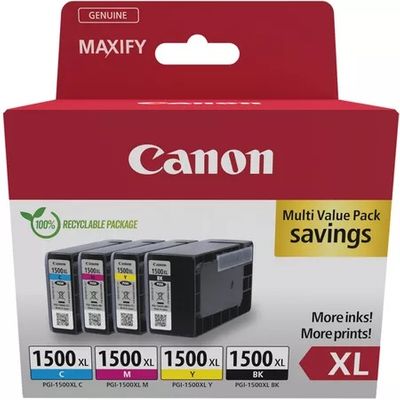 Canon PGI-1500XL 4 Colour High Capacity Ink Cartridge Multipack