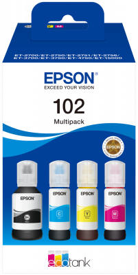 Epson 102 4 Colour Ink Bottle Multipack