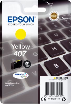 Epson 407 Yellow Ink Cartridge - (C13T07U440)