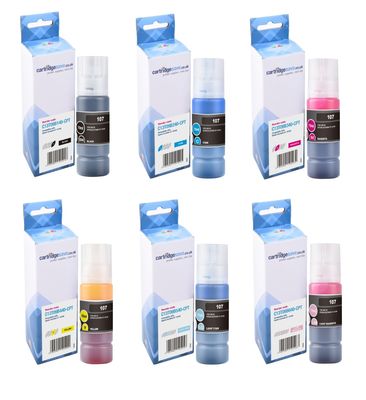 Compatible Epson 107 6 Colour Ink Bottle Multipack