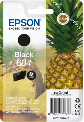 Epson 604 Black Ink Cartridge - (C13T10G14010 Pineapple)