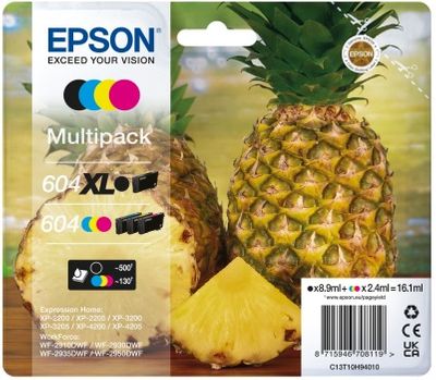 Epson 604XL / 604 4 Colour Ink Cartridge Multipack - (C13T10H94010 Pineapple)