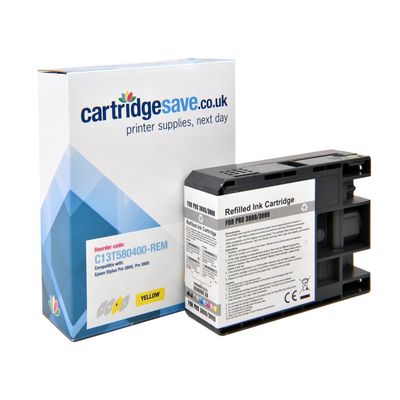 Compatible Epson T5804 Yellow Ink Cartridge - (C13T580400)