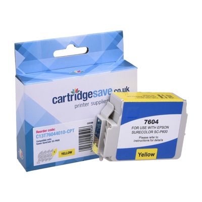 Compatible Epson T7604 Yellow Ink Cartridge - (C13T760440 Killer Whale)