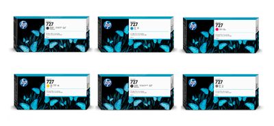 HP 727 Extra High Capacity 6 Colour Ink Cartridge Multipack