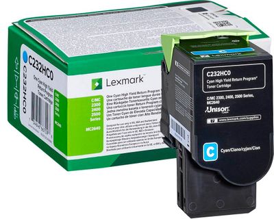 Lexmark C232HC0 High Capacity Cyan Return Program Toner Cartridge