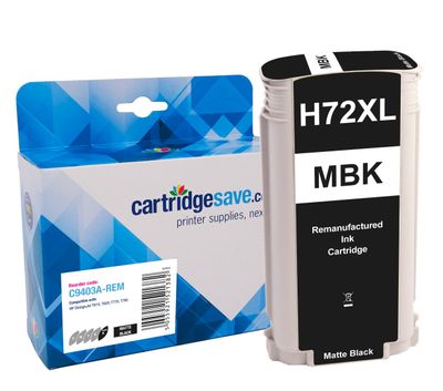 Compatible HP 72 High Capacity Matte Black Ink Cartridge - (C9403A)