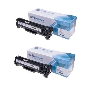 Compatible HP 304A Black Toner Cartridge Twin pack (CC530AD)