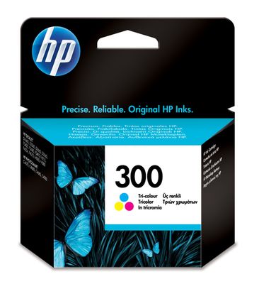 HP 300 Tri-Colour Ink Cartridge - (CC643EE)