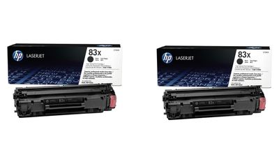 HP 83X High Capacity Black Toner Cartridge Twin Pack - (CF283XD)