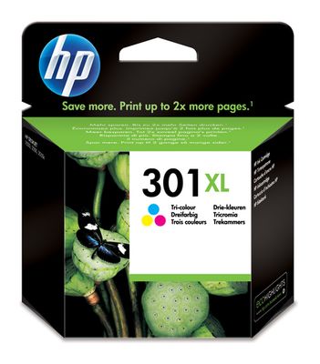 HP 301XL High Capacity Tri-Colour Ink Cartridge - (CH564EE)