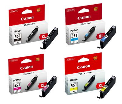 Canon CLI-551XL High Capacity 4 Colour Ink Cartridge Multipack