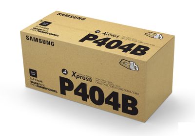Samsung CLT-P404B Black Toner Cartridge Twin Pack (CLT-P404B/ELS)