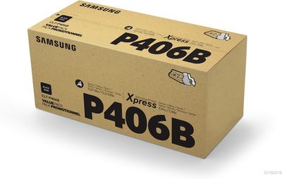 Samsung CLT-P406B Black Toner Cartridge Twin Pack (CLT-P406B/ELS)
