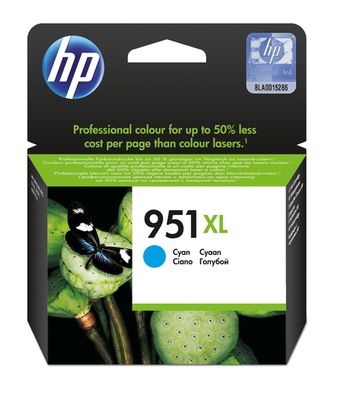 HP 951XL High Capacity Cyan Ink Cartridge - (CN046AE)