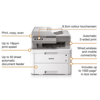 Brother DCP-L3550CDW Multi-functional LED Printer