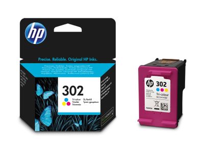 HP 302 Tri-Colour Ink Cartridge - (F6U65AE)