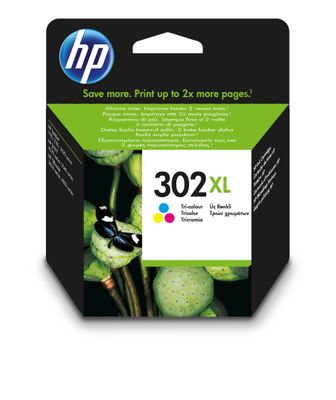HP 302XL High Capacity Tri-Colour Ink Cartridge - (F6U67AE)