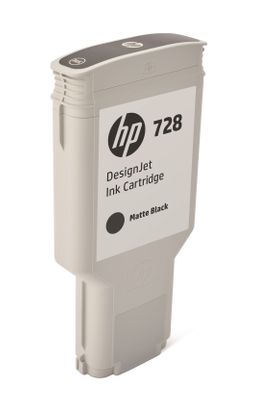 HP 728 Extra High Capacity Matte Black Ink Cartridge - (F9J68A)