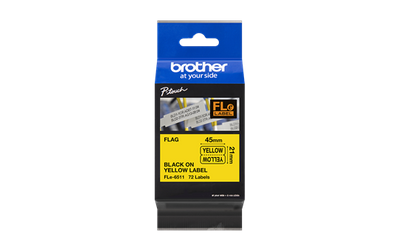 Brother FLE-6511 Black On Yellow Die-Cut Tape Cassette 21mm x 45mm