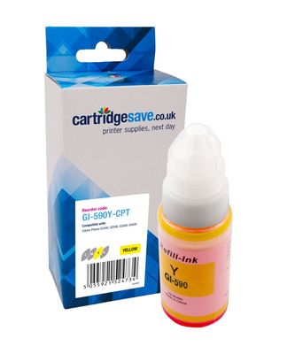 Compatible Canon GI-590Y Yellow Ink Bottle - (1606C001)