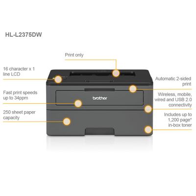 Brother HL-L2375DW Mono Laser Printer