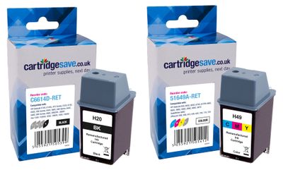 Compatible HP 20 / HP 49 High Capacity Black & Tri-Colour Ink Multipack