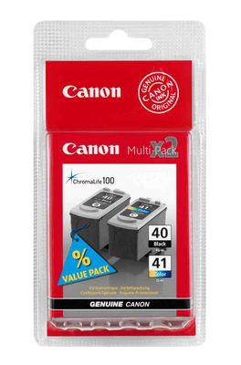 Canon PG-40 / CL-41 Black & Tri-Colour Ink Cartridge Multipack